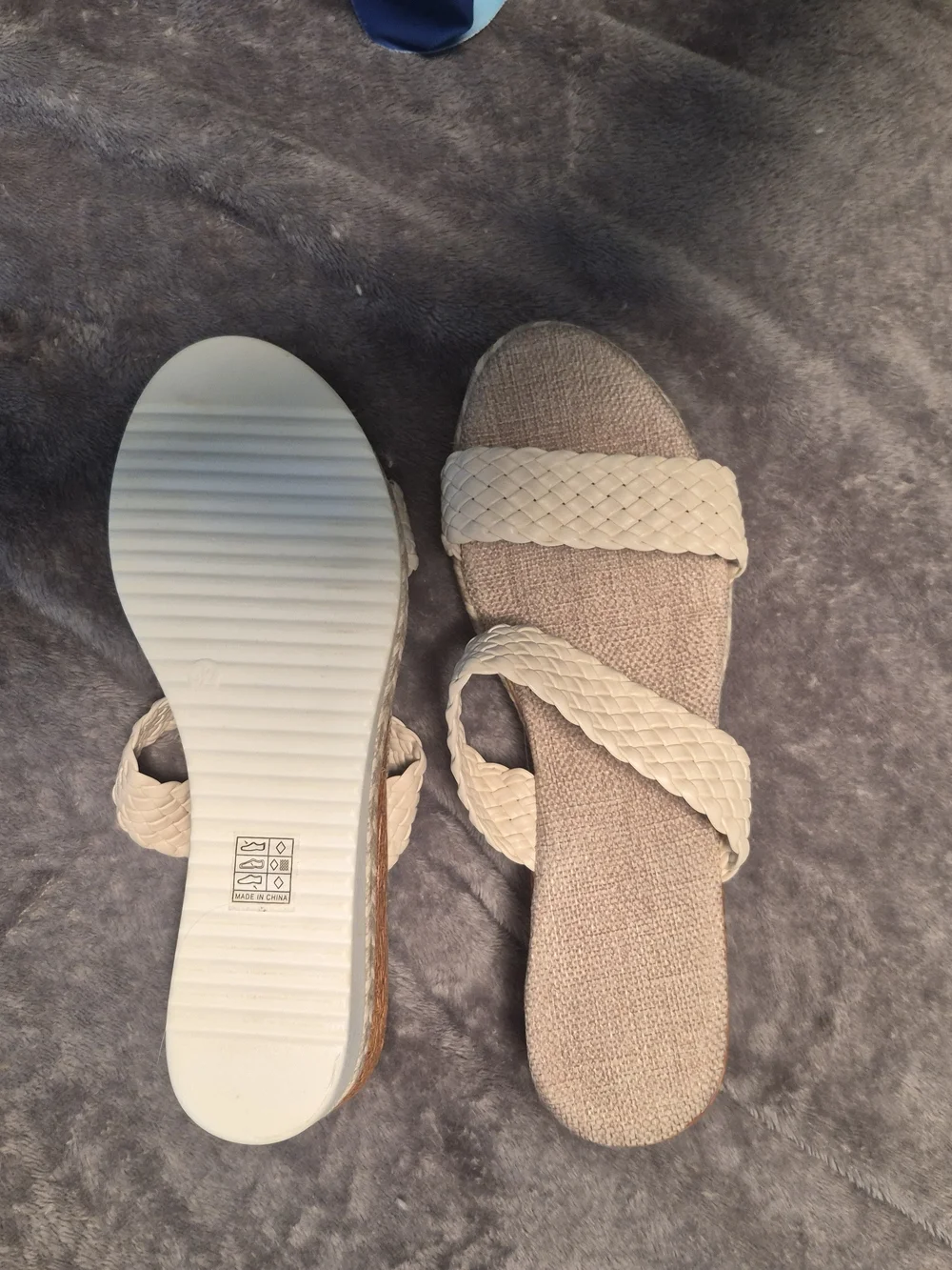 Women’s Woven Strap Slide Sandals - Cream